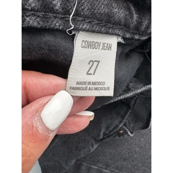 BDG Urban Outfitters Cowboy Jeans Size 27 Black Wash Denim Straight Leg - Picture 4 of 5